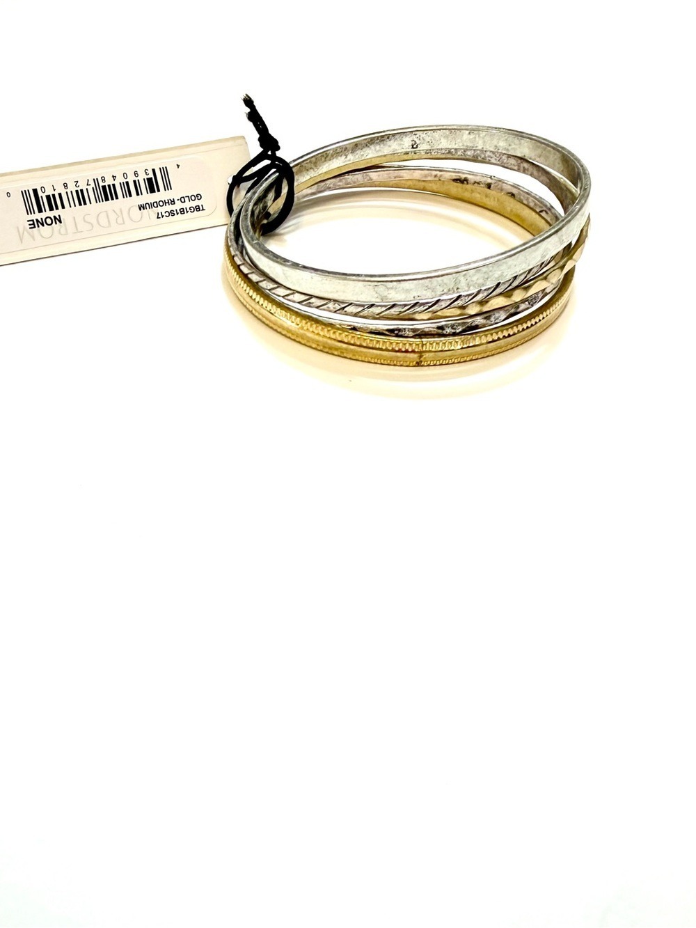 Treasure & Bond Nordstrom Mixed Metal Bangle Bracelet Set NWT Gold Silver Stack